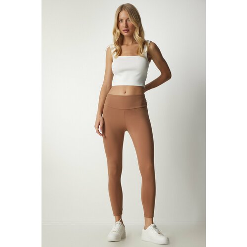 Happiness İstanbul Women's Biscuit High Waist Consolidating Basic Sports Leggings Slike