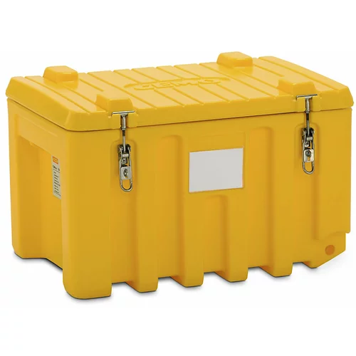 Cemo Univerzalna škatla iz polietilena, prostornina 150 l, kot voziček, rumena