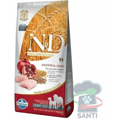 N&d Low Grain Medium/Maxi Light, Piletina & Nar, 12 kg Cene