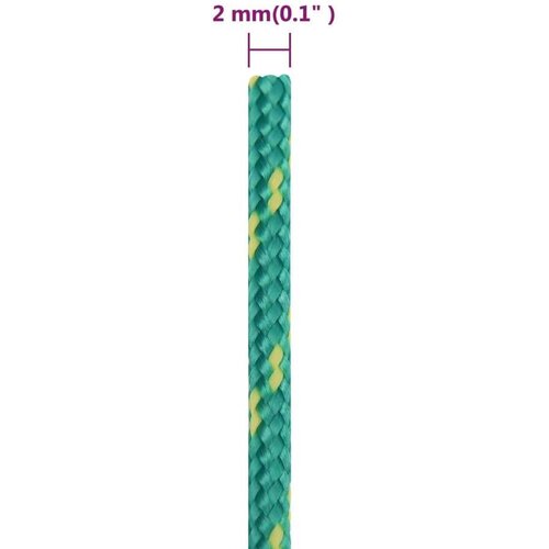 VidaXL Brodski konop zeleni 2 mm 500 m od polipropilena Slike