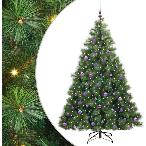 VidaXL Umjetno božićno drvce s stalakom Zelena 210 cm PE i PVC Slike