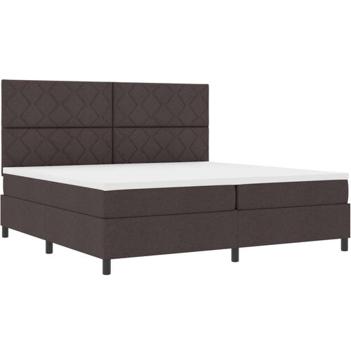 vidaXL Krevet s box springom i madracem tamnosmeđi 200x200 cm tkanina Cene
