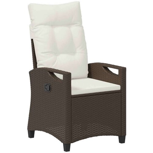 Vrtna stolica 2 pcs Smeđa i krem 56 x 60 x 112 cm - Smeđa i krem Slike