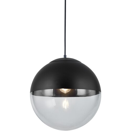 QAZQA Retro viseča svetilka črna s prozornim steklom 35 cm - Eclipse Cene