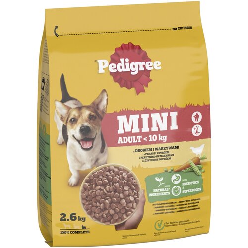 Pedigree Mini Adult perutnina in zelenjava 2,6 kg Slike
