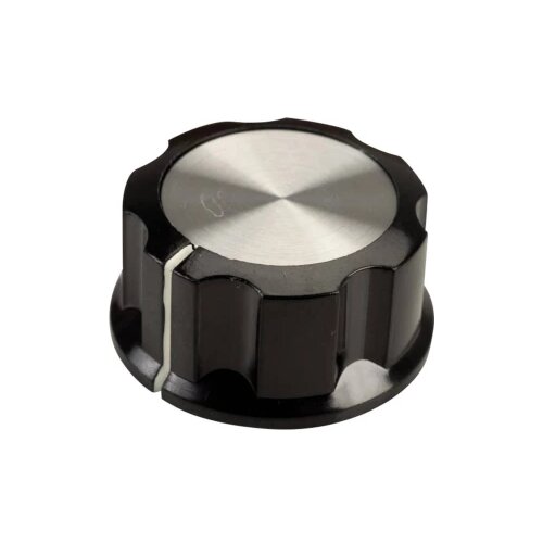 SCI Vrtljivi gumb, crne, bijele boje (promjer x V) 33 mm x 16 mm RN-99C(6.4mm) 1 kom. Slike