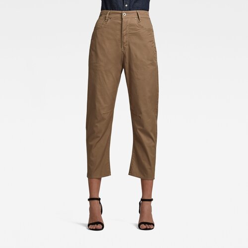 G-star Pants - C-staq 3d boyfriend crop wmn brown Slike