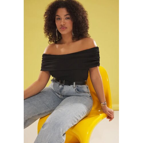Trendyol ženska bluza Tbbss25Af00031, crna Slike