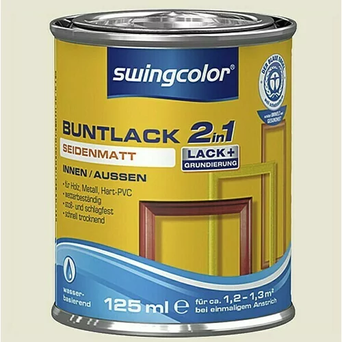 SWINGCOLOR Barvni lak 2v1 Swingcolor (kremno bela, svilnato mat, 125 ml)