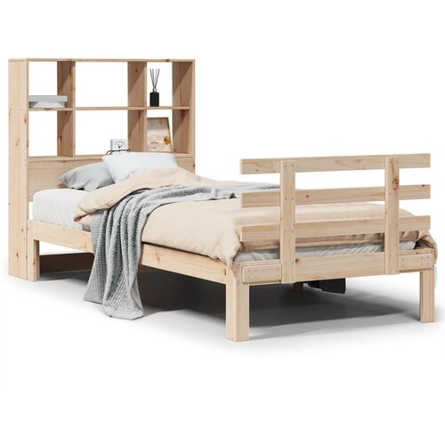 vidaXL Krevet s regalom za knjige bez madraca 90x200 cm od borovine Cijene