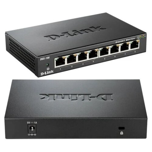 D-Link / DLink D-Link switch neupravljivi, DGS-108/E (metalno kućište) Cijene