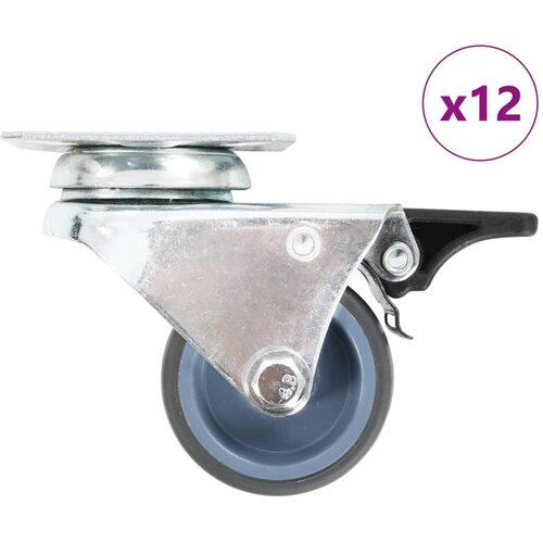 VidaXL Udvojeni okretni kotačići 12 kom 50 mm Slike