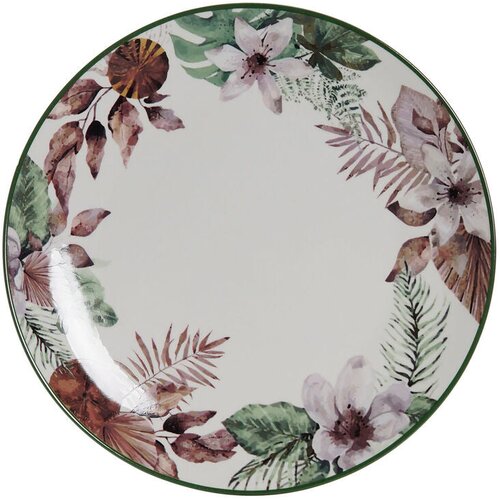  Farfurie &amp;Icirc;ntinsă DKD Home Decor Flori Porcelan (27 x 27 x 2 cm) Slike