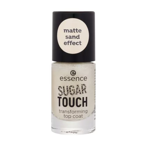 Essence Sugar Touch Transforming Top Coat nadlak s mat zlatnim šljokicama 8 ml
