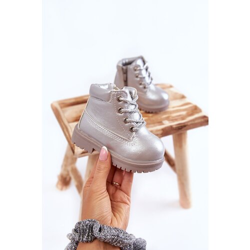 Boto Children's Boots With Zipper Silver Dexter Cene