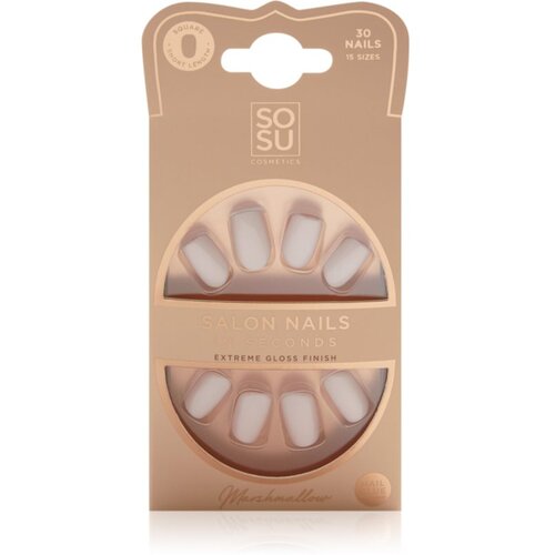 SOSU Cosmetics Salon Nails umetni nohti odtenek Marshmallow 30 kos Slike