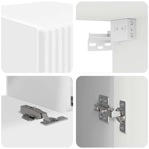  Set TV komoda Zidne 2 pcs Bijelo Konstruirano drvo Slike