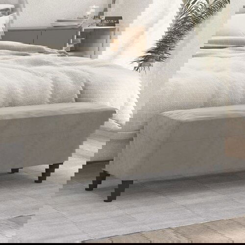 VidaXL Klop svetlo siva 100x35x41 cm žamet Slike