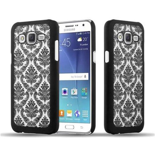 Cadorabo CARE, združljiv s Samsungom v črni barvi - trdi zaščitni pokrov v Flower Paisley Henna Design proti praskam in udarcem, (20565330) Cene