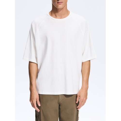 Reserved Regular fit majica kratkih rukava - bijela Cene