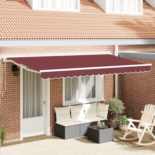 vidaXL Retraktilna tenda Burgundija 400x200 cm Cene