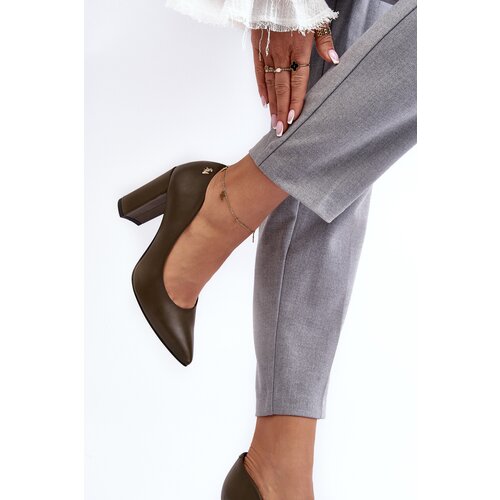 Laura Messi Leather Pumps On Heel Cijene