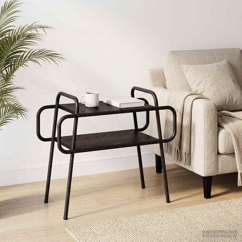  Stolić za kavu Crni hrast 60 x 30 x 51 cm Konstruirano drvo Cijene