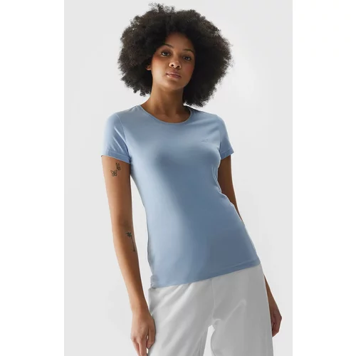4f Women's slim T-shirt - light blue