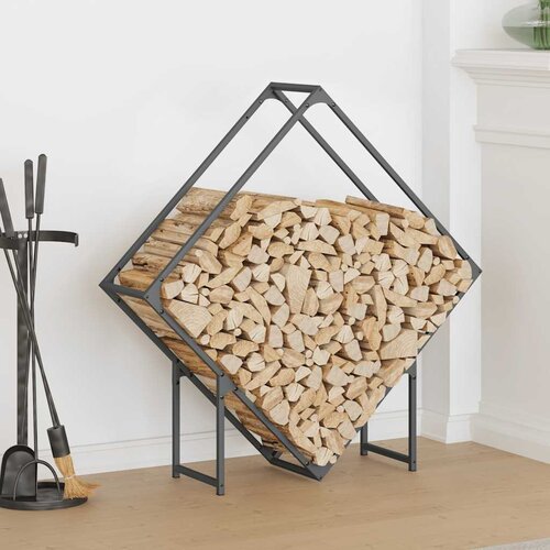 vidaXL stojalo za drva antracit 100x25x100 cm hladno valjano jeklo Cene