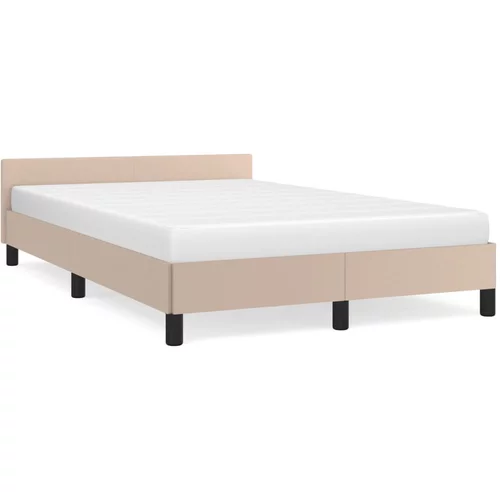  Okvir kreveta s uzglavljem cappuccina 120x190cm od umjetne kože