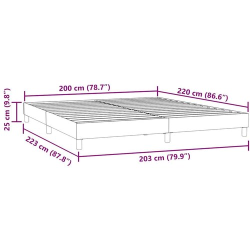 Box Spring krevet bez madracem tamnozeleni 200x220 cm bar&amp;scaron;un Slike