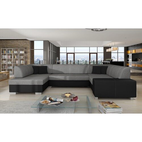  Kotna sedežna garnitura HANNA 3 črno-siva Cene