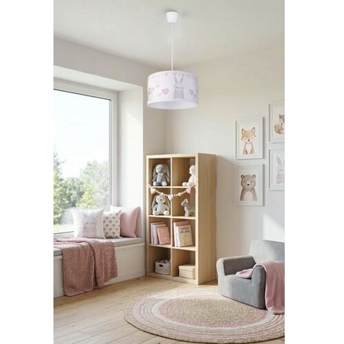  Brilagi - LED dečiji luster na sajli BOBO 1xE27/10W/230V, prečnik 35 cm, beli/sa životinjskim motivima Slike