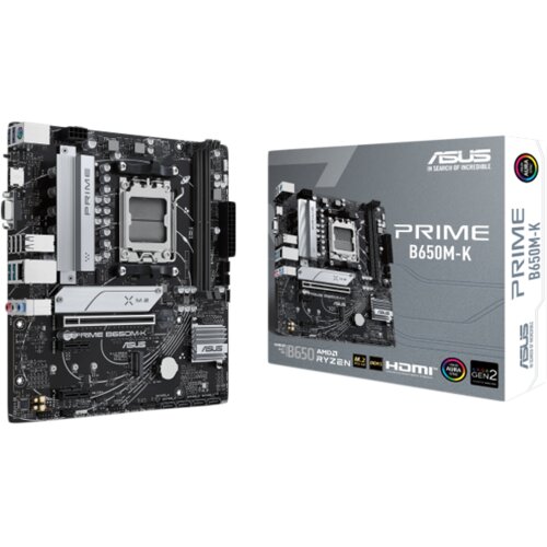 Asus PRIME B650M-K AM5 mATX MB &ndash; AMD B650 2xDIMM DDR5 2xM.2 4xSATA PCIe 4.0 2.5Gb Ethernet 1xD-SUB... Cijene