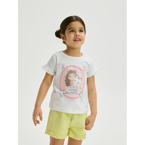 Reserved T-shirt Gabby's Dollhouse - krem Cijene