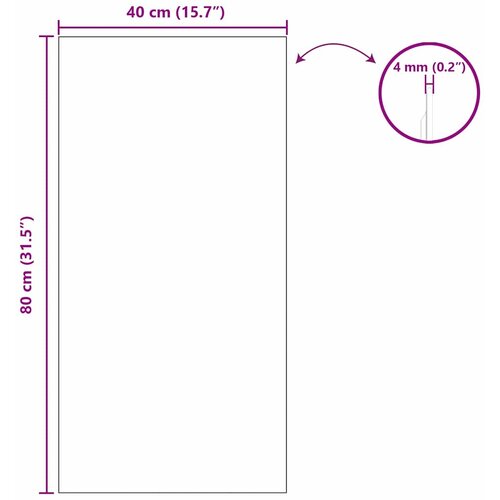  ogledalo Pravokutni 40 x 80 cm Staklo otporno na udarce Slike