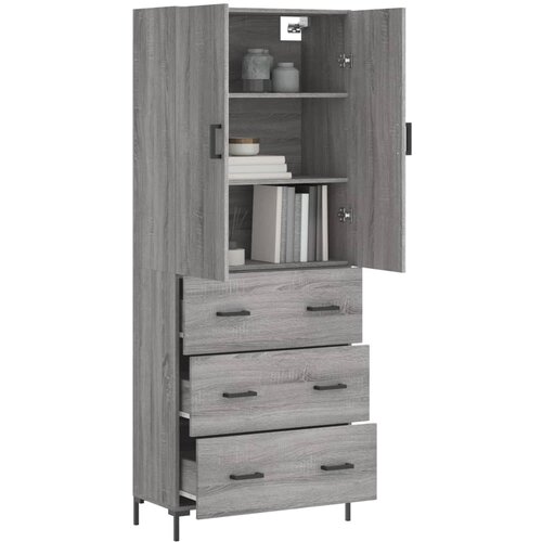 Visoka komoda siva sonome 69,5x34x180 cm od konstruiranog drva Slike