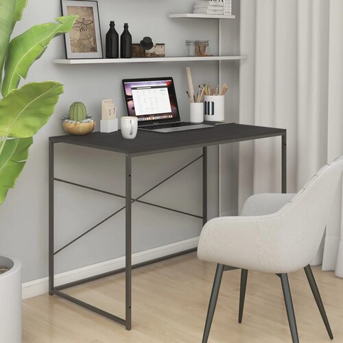  Stol za računalo crni 110 x 60 x 70 cm konstruirano drvo Cijene