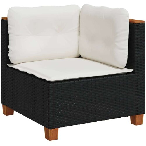 vidaXL 10-dijelni set vrtnih sofa s jastucima crni od poliratana Cijene