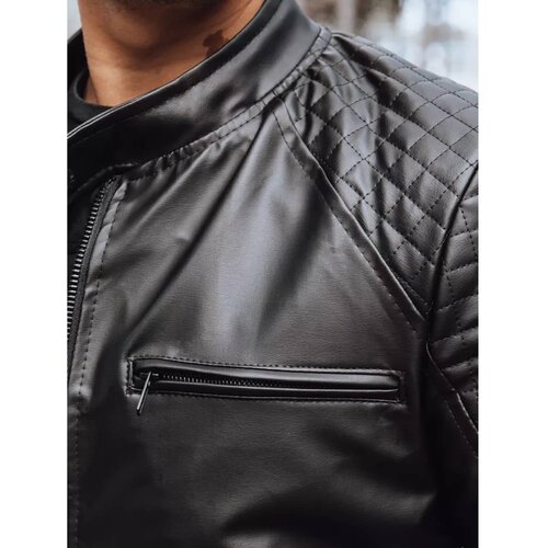 DStreet Black men's leather jacket TX4228 Cene