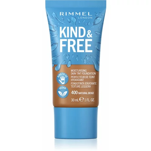 Rimmel London Kind & Free Moisturising Skin Tint Foundation vlažilni puder 30 ml odtenek 400 Natural Beige