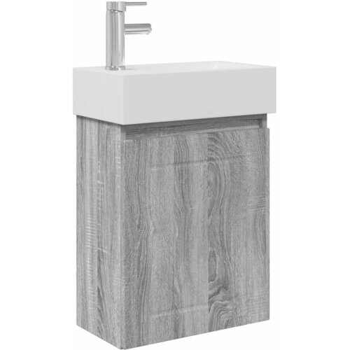 vidaXL Kopalniška omarica s tapo Siva Sonoma 45,5 x 25,5 x 84 cm, (5000245318) Cene