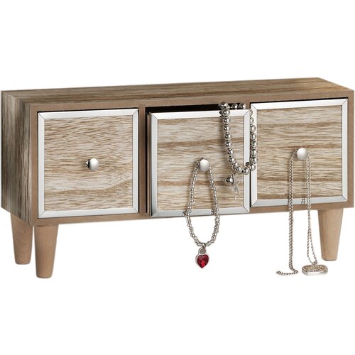 Ad trend predalnik s tremi predali 32x10xh17 cm, les MDF, inox Slike