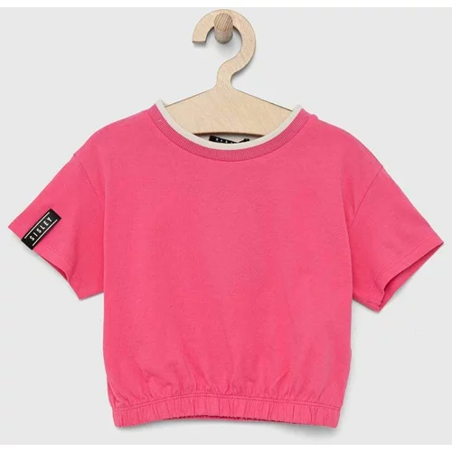 Sisley Dječja pamučna majica kratkih rukava boja: ružičasta