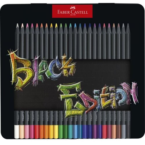 Faber-Castell Faber-Castell: Black Edition set olovaka u boji od 24kom u metalnoj kutiji Cijene