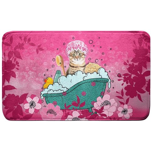 Douceur d int&amp;eacute;rieur Ružičasta kupaonska prostirka 45x75 cm Chatibulle &amp;ndash; Slike