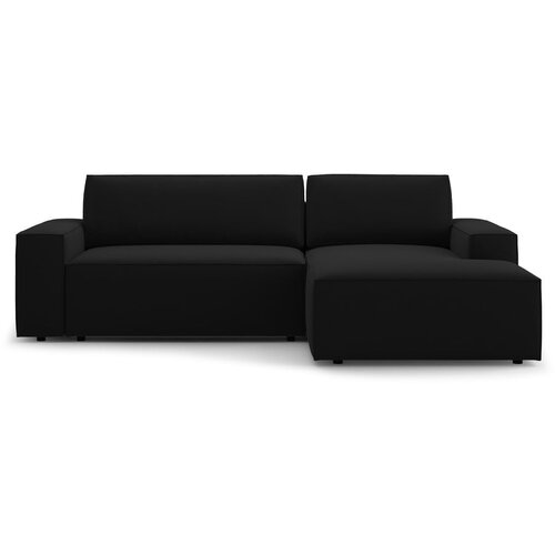 Micadoni Črna raztegljiva kotna sedežna garnitura iz tkanine boucl&amp;eacute; (desni kot) Jodie &amp;ndash; Home Slike