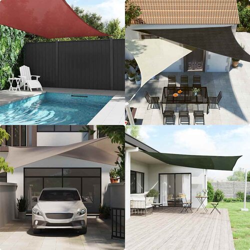  Jedro za za&amp;scaron;titu od sunca 160 g/m&amp;sup2; Trapez žuto 4/5x3 m HDPE Slike