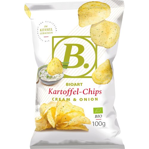 BioArt Krompirjev čips Cream &amp;amp; Onion - 100 g Slike