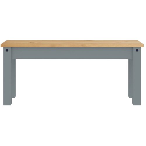  Blagovaonska klupa PANAMA sivi 105x30x45 cm od masivne borovine Slike